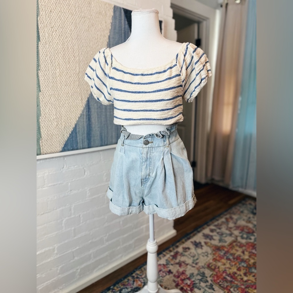 BDG Denim Lightweight Paper Waist Shorts